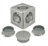 FATH 3D cube connector, 40 x 40 x 40mm, slot size 8 - Part # 093WW406N08