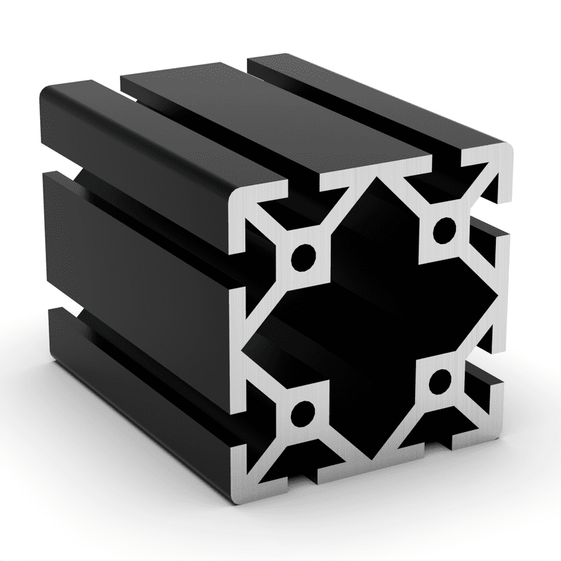 TSLOTS 3030-S-Black 3" x 3" Black Anodize .32" tslot Aluminum Framing Profile TSLOTS 3030-S-Black 3" x 3" Black Anodize .32" tslot Aluminum Framing Profile