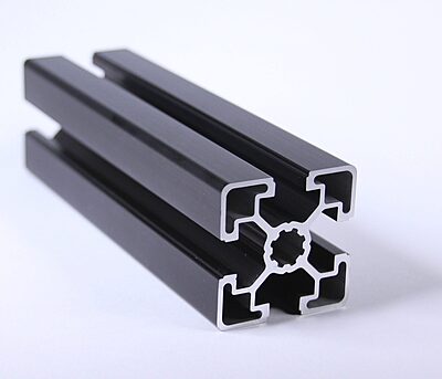 TSLOTS 45-4545-Lite-Black 45mm x 45mm Light Black 10mm tslot Aluminum Framing Profile