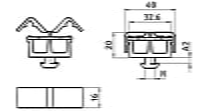 Fath Clip-cable-binding with hammer with rubber S6,5 A2=2.2mm for profile 1x1'' - Part # 093408N6,5 Fath Clip-cable-binding with hammer with rubber S6,5 A2=2.2mm for profile 1x1'' - Part # 093408N6,5