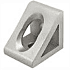 FATH gusseted inside corner bracket, 90-degree, 2 holes, slot size 8 - Part # 093W8384N08