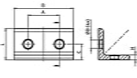 FATH wide inside corner bracket, 4 holes, slot size 8 - Part # 093WD7638 FATH wide inside corner bracket, 4 holes, slot size 8 - Part # 093WD7638
