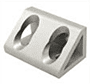 FATH wide gusseted inside corner bracket, 90-degree, 4 holes, slot size 6 - Part # 093WD8104N06