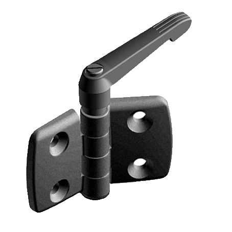 FATH non-detachable combination hinge with locking lever, slot size 6 - Part # 095KF2525F06