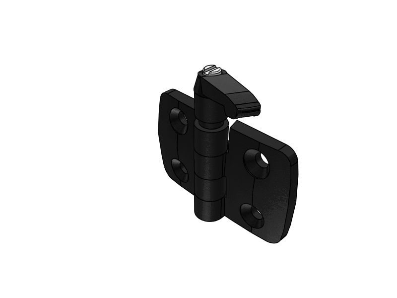 FATH nondetachable combination hinge with locking lever, slot size 8