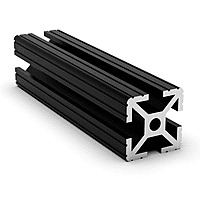 TSLOTS 1010-Black 1" x 1" Grooved Black Anodize .26" tslot Aluminum Framing Profile TSLOTS 1010-Black 1" x 1" Grooved Black Anodize .26" tslot Aluminum Framing Profile