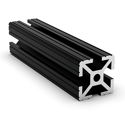 TSLOTS 1010-Black 1" x 1" Grooved Black Anodize .26" tslot Aluminum Framing Profile
