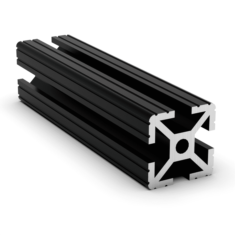 TSLOTS 1010-Black 1" x 1" Grooved Black Anodize .26" tslot Aluminum Framing Profile TSLOTS 1010-Black 1" x 1" Grooved Black Anodize .26" tslot Aluminum Framing Profile