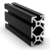 TSLOTS 1020-S-Black 1" x 2" Black Anodize .26" tslot Aluminum Framing Profile TSLOTS 1020-S-Black 1" x 2" Black Anodize .26" tslot Aluminum Framing Profile