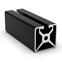 TSLOTS 1501-LS-Black 1.5" x 1.5" Monoslot Black Anodize .32" tslot Aluminum Framing Profile TSLOTS 1501-LS-Black 1.5" x 1.5" Monoslot Black Anodize .32" tslot Aluminum Framing Profile