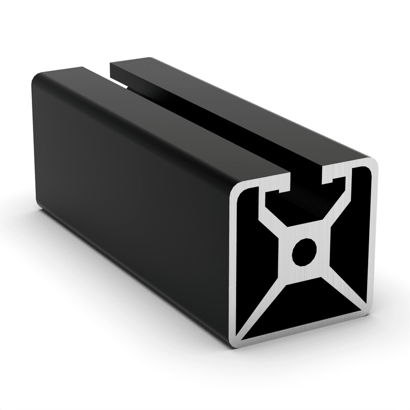 TSLOTS 1501-LS-Black 1.5" x 1.5" Monoslot Black Anodize .32" tslot Aluminum Framing Profile TSLOTS 1501-LS-Black 1.5" x 1.5" Monoslot Black Anodize .32" tslot Aluminum Framing Profile