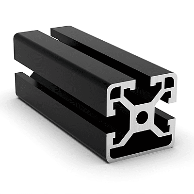 TSLOTS 1503-LS-Black 1.5" x 1.5" Trislot Black Anodize .32" tslot Aluminum Framing Profile