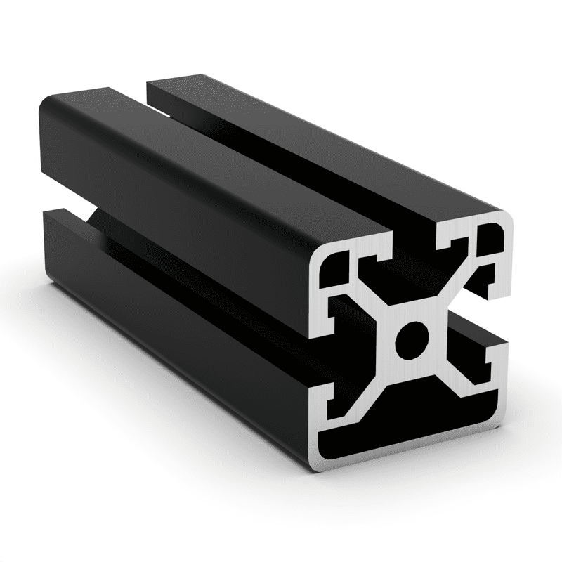 TSLOTS 1503-LS-Black 1.5" x 1.5" Trislot Black Anodize .32" tslot Aluminum Framing Profile TSLOTS 1503-LS-Black 1.5" x 1.5" Trislot Black Anodize .32" tslot Aluminum Framing Profile