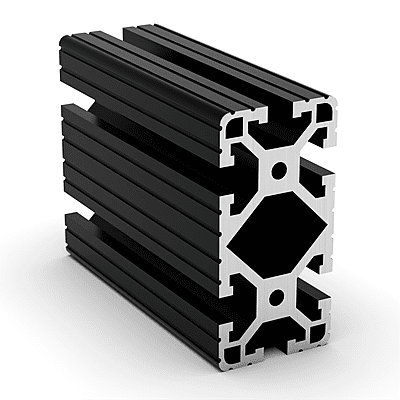 TSLOTS 1530-Lite-Black 1.5" x 3" Light Grooved Black Anodize .32" tslot Aluminum Framing Profile