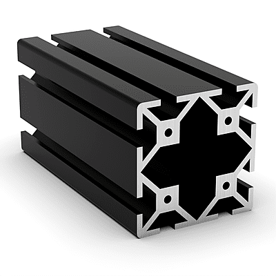 TSLOTS 2020-S-Black 2" x 2" Black Anodize .26" tslot Aluminum Framing Profile