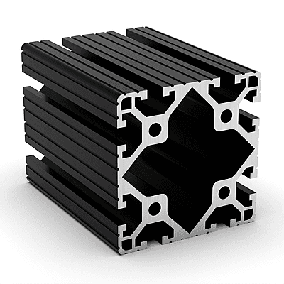 TSLOTS 3030-Lite-Black 3" x 3" Light Grooved Black Anodize .32" tslot Aluminum Framing Profile