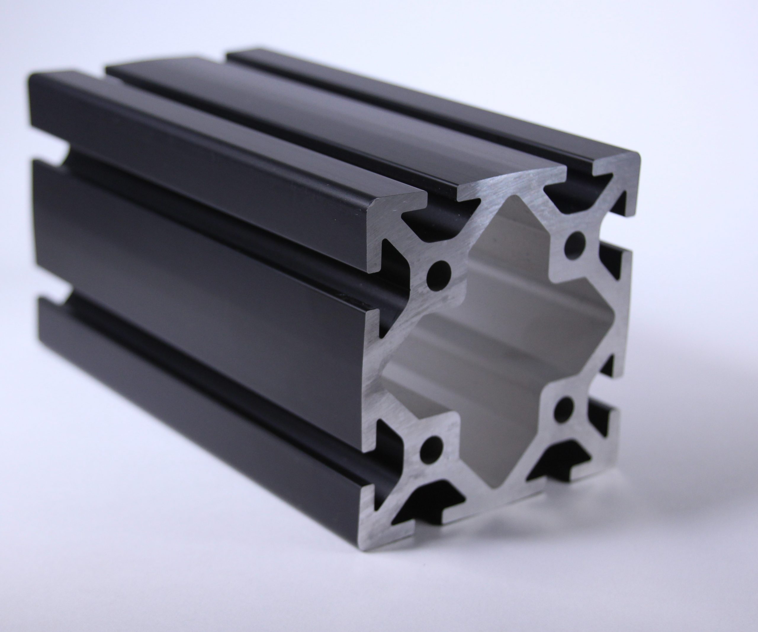 TSLOTS 40-8080-Black 80mm x 80mm Black Anodize 8mm tslot Aluminum Framing Profile
