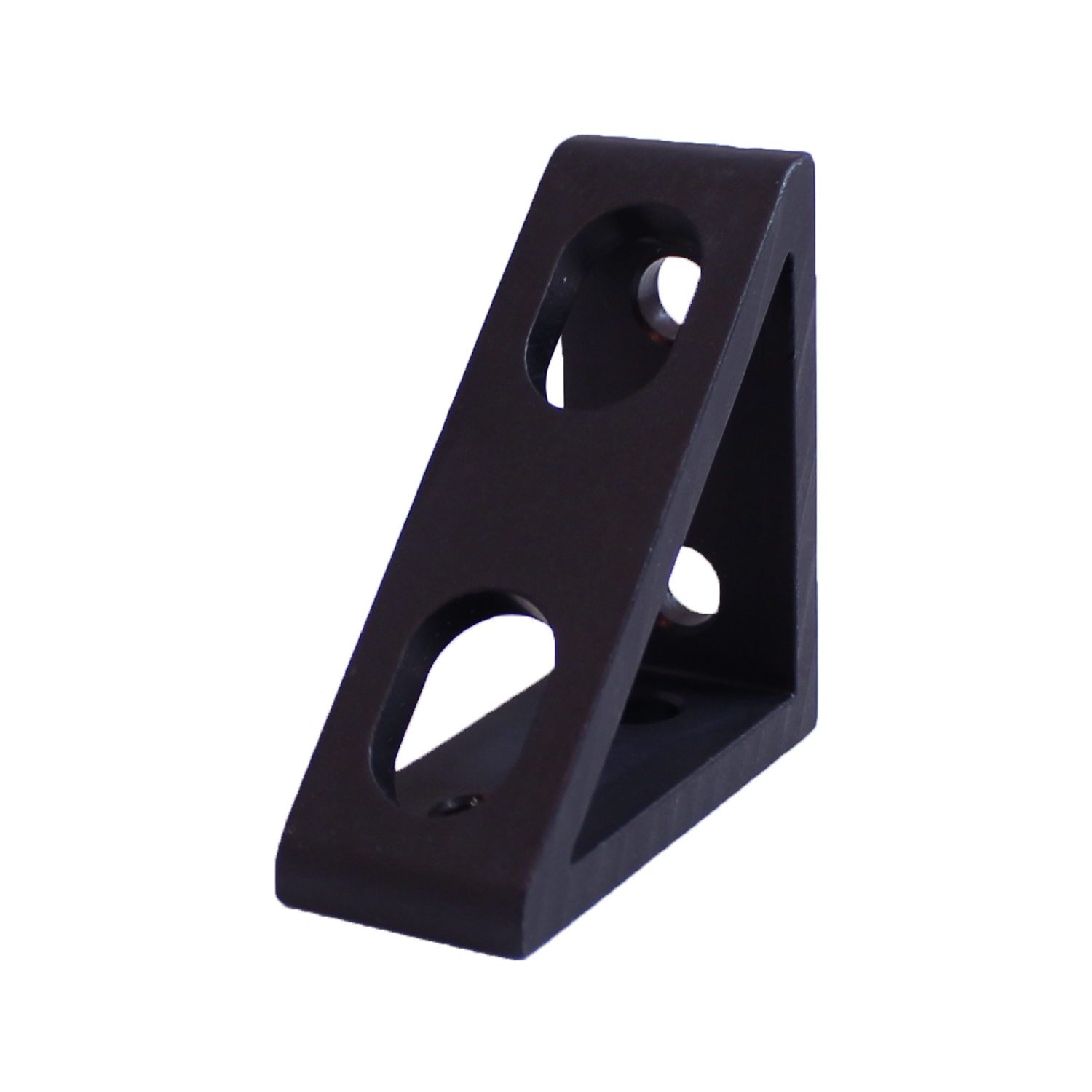 Tslots 10S 4 Hole Inside Corner Gusset Corner Bracket Black - Part #654073