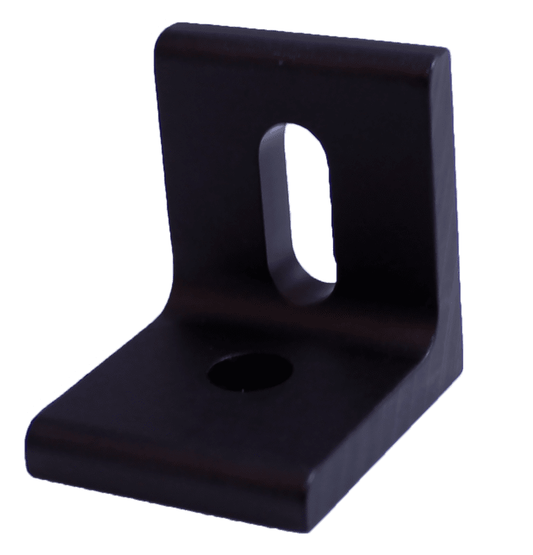 Tslots 15S 2 Hole Slotted Inside Corner Bracket Black - Part #654133