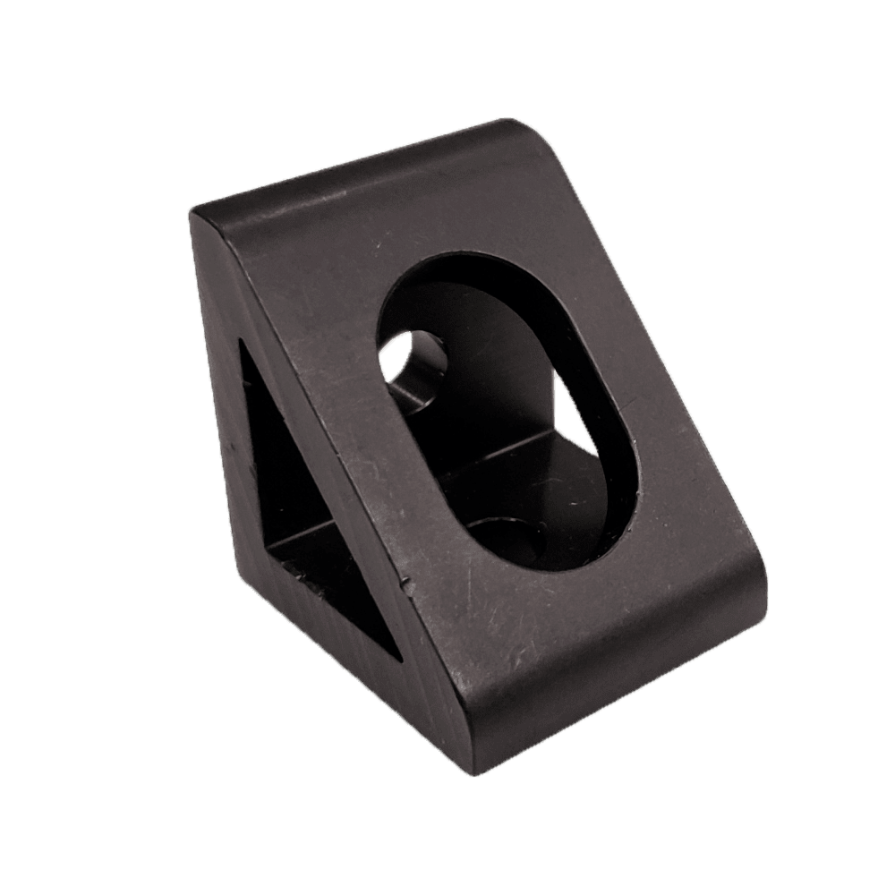 Tslots 15S 2 Hole Corner Gusset Black - Part #654165