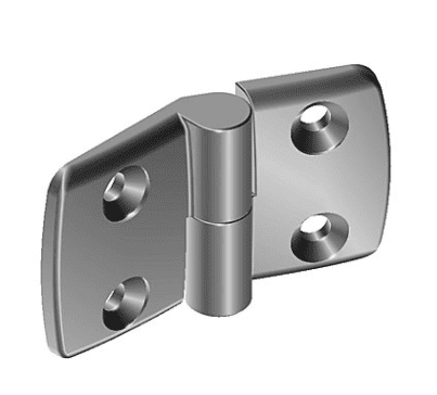 FATH non-detachable combination hinge, slot size 6 - Part # 095A2525FS20