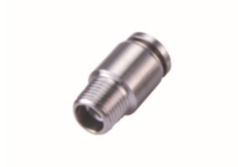 Stainless Steel Male Straight Connector 6mm OD x 1/4NPT - Part # SSMSC6-1/4
