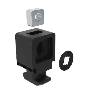Fath Vario Block M5 30x30 slot 8 PA, black - Part # 094511M5CS